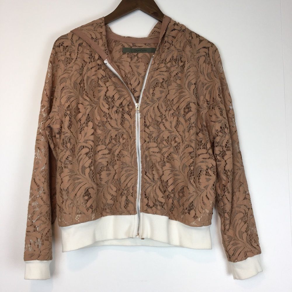 Enzo Costa Lace Bomber Jacket Sample